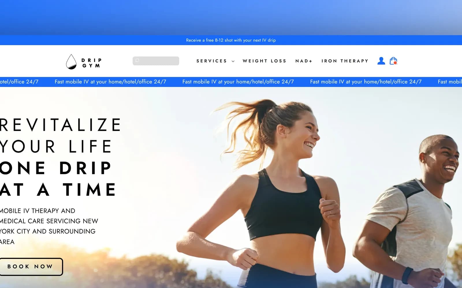 DripGym interface — Shopify development and conversion work